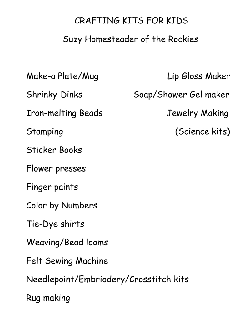 Crafting Kits For Kids List #1